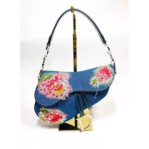 Christian Dior Denim Saddle Bag